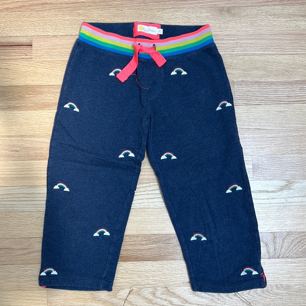 Mini Boden Rainbow Cropped Sweatpants - 10Y